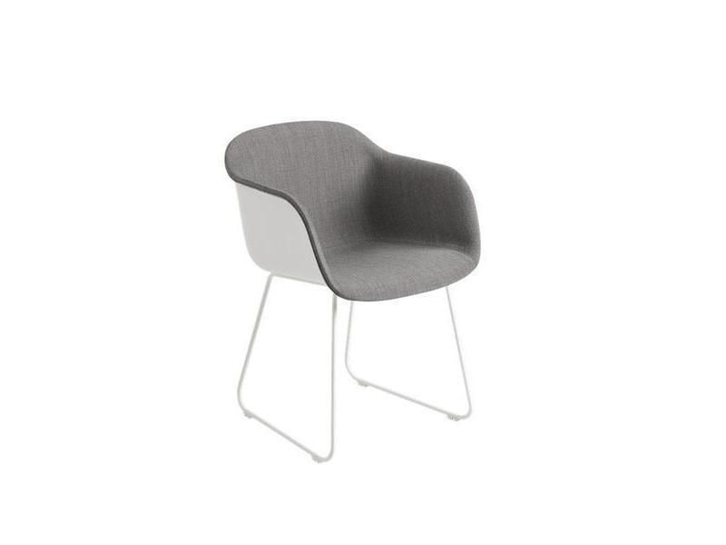 FIBER ARMCHAIR SLED BASE FRONT UPHOLSTERY