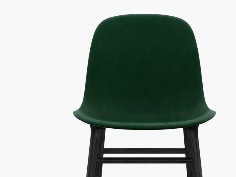 FORM CHAIR WOOD BASE FULL UPHOLSTERY