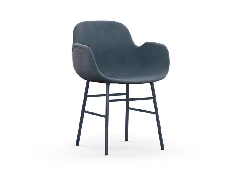 FORM ARMCHAIR STEEL BASE FULL UPHOLSTERY
