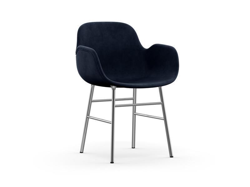 FORM ARMCHAIR STEEL BASE FULL UPHOLSTERY