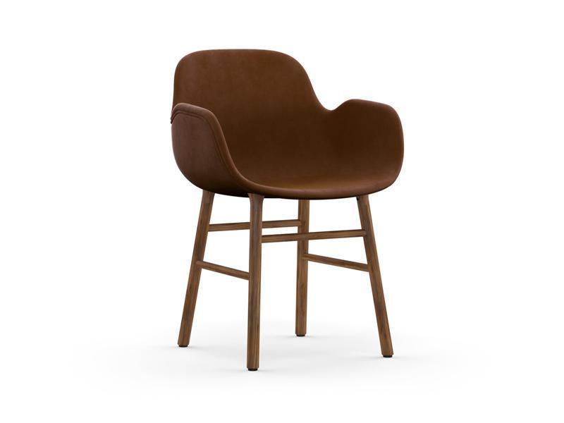 FORM ARMCHAIR WOOD BASE FULL UPHOLSTERY