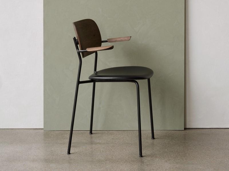 Co Chair With Armrest Seat Upholstered Steel Base MENU-1165001