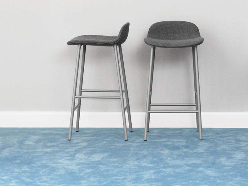 FORM BARSTOOL STEEL BASE FULL UPHOLSTERY