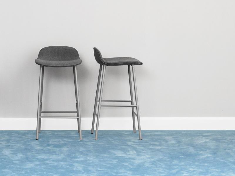 FORM BARSTOOL STEEL BASE FULL UPHOLSTERY