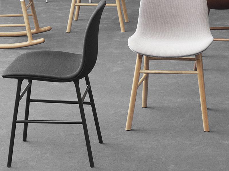 FORM CHAIR STEEL BASE FULL UPHOLSTERY