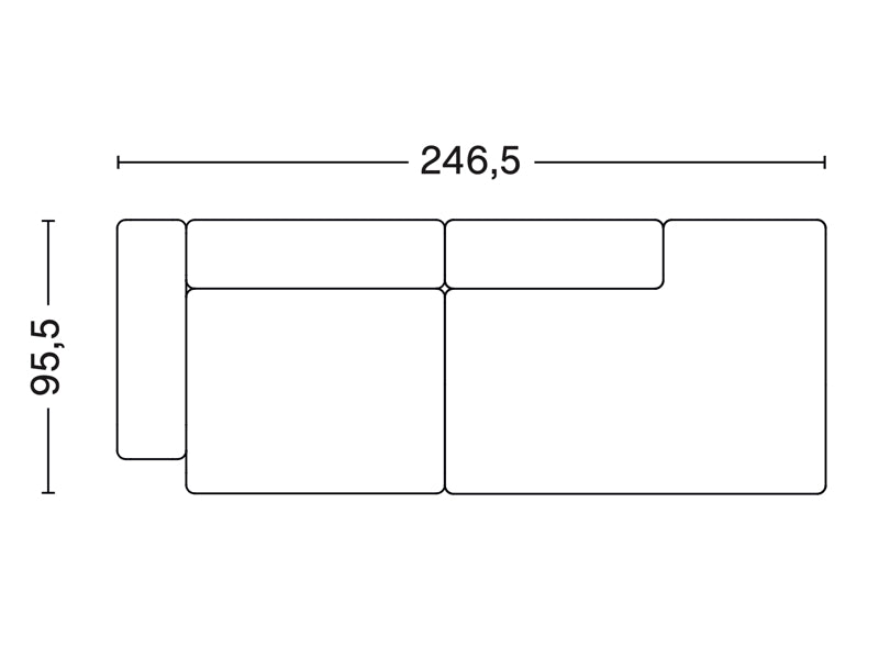 MAGS LOW ARMREST 2,5 SEATER COMBINATION 2