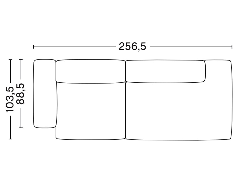 MAGS SOFT LOW ARMREST 2,5 SEATER COMBINATION 2