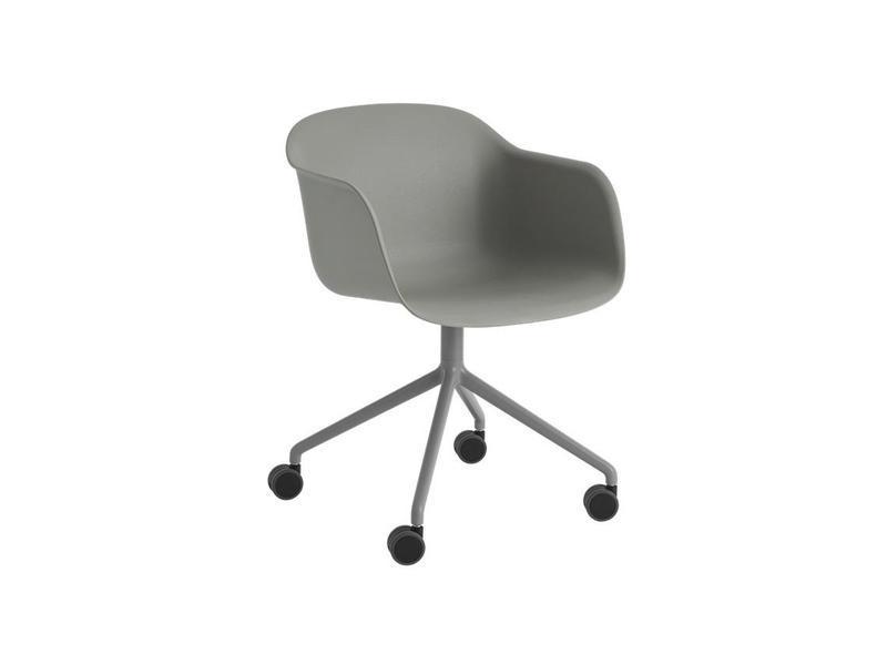 FIBER ARMCHAIR SWIVEL BASE W. CASTORS