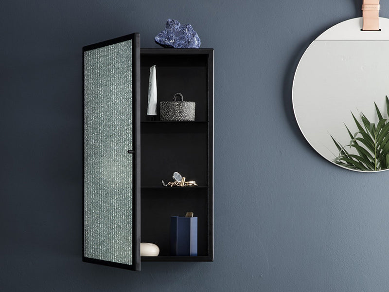 HAZE WALL CABINET - WIRED GLASS