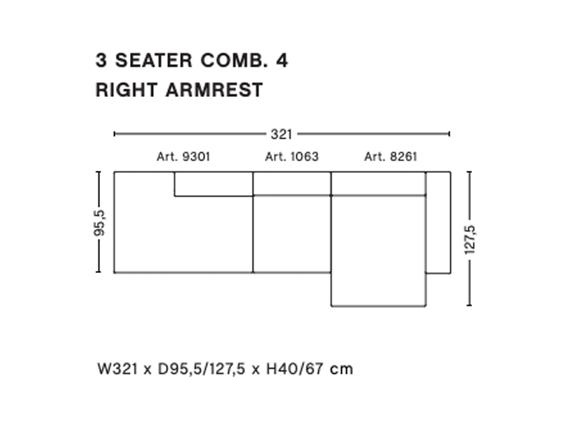 MAGS 3 SEATER COMBINATION 4