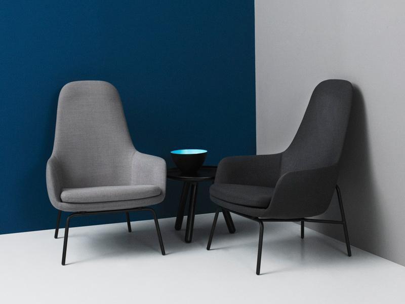 ERA LOUNGE CHAIR HIGH STEEL BASE