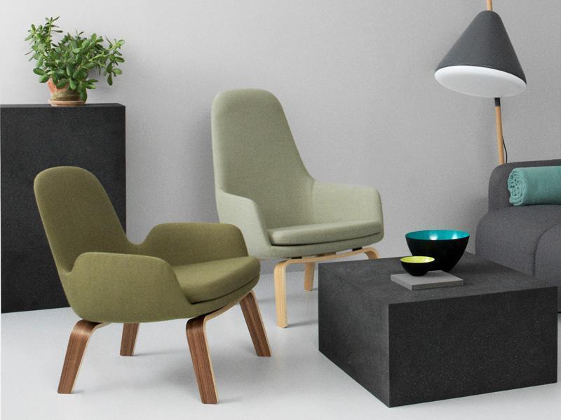 ERA LOUNGE CHAIR LOW WOOD BASE