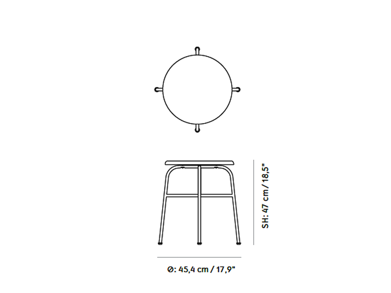 Afteroom Stool Seat Upholstery MENU-8480002