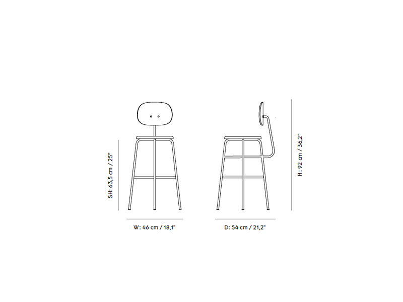 Afteroom Counter Chair Plus Full Upholstery MENU-9455001