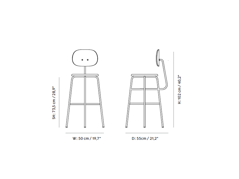 Afteroom Bar Chair Plus Full Upholstery MENU-9455001