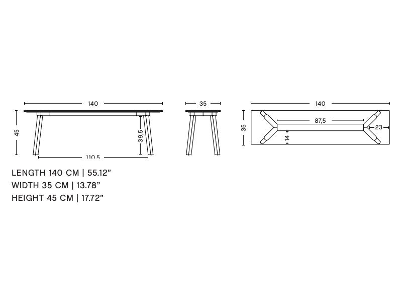 BENCH COPENHAGUE DEUX