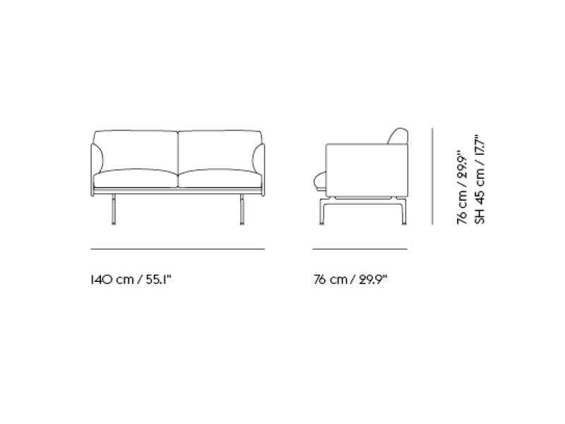 OUTLINE STUDIO SOFA 140