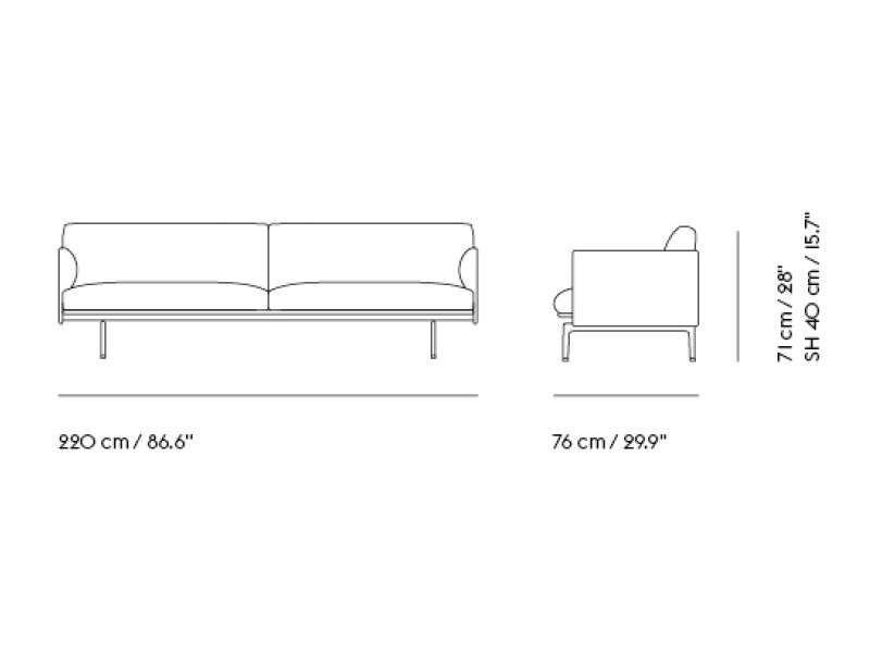 OUTLINE STUDIO SOFA 220