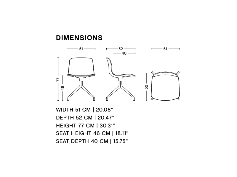 ABOUT A CHAIR - AAC 10 SIDE CHAIR SWIVEL BASE 2.0
