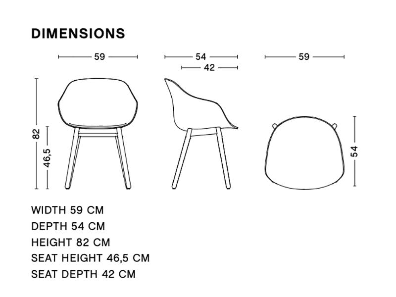 ABOUT A CHAIR - AAC 213 FULL UPHOLSTERY WOOD BASE R