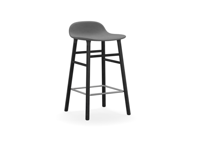 FORM BARSTOOL WOOD BASE FULL UPHOLSTERY