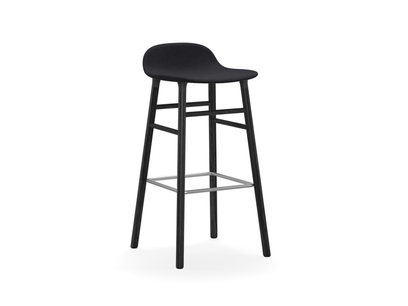 FORM BARSTOOL WOOD BASE FULL UPHOLSTERY