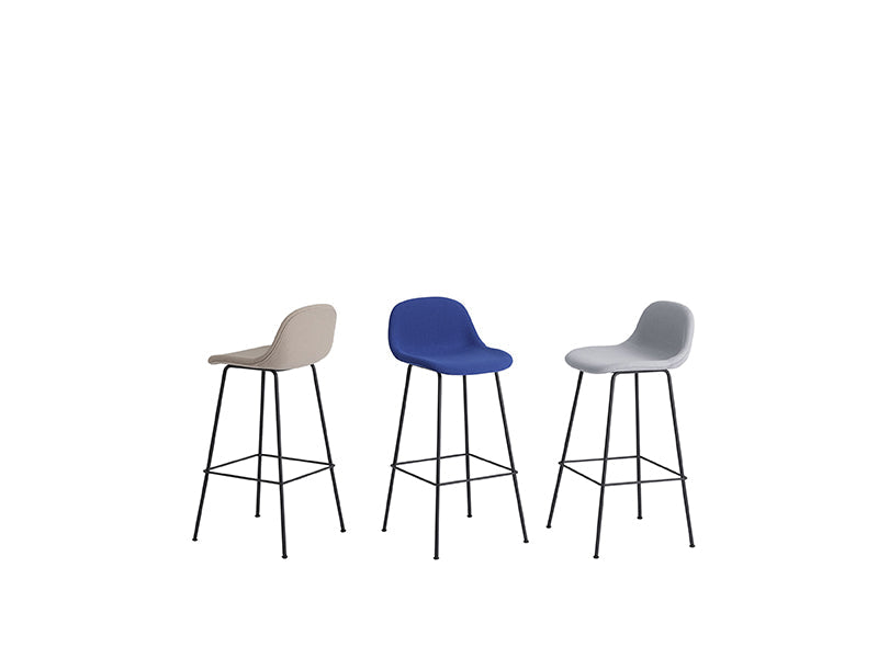 FIBER COUNTER / BAR STOOL WITH BACKREST TUBE BASE FULL UPHOLSTERY