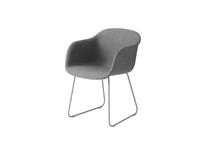 FIBER ARMCHAIR SLED BASE FULL UPHOLSTERY