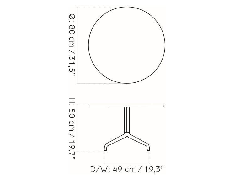 Harbour Column Lounge Table Star Base MENU-9303659