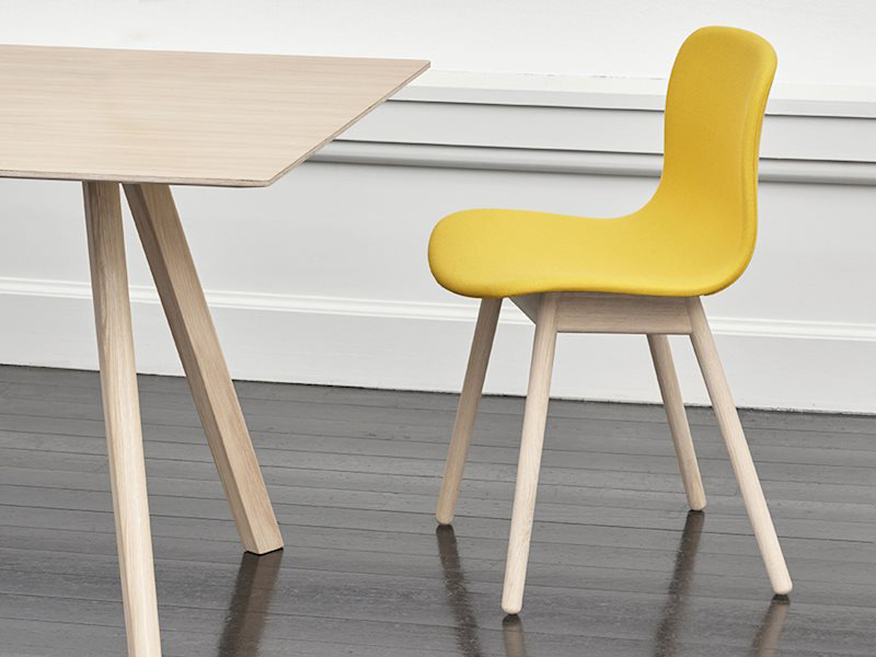 ABOUT A CHAIR - AAC 13 FULL UPHOLSTERY SIDE CHAIR WOOD BASE