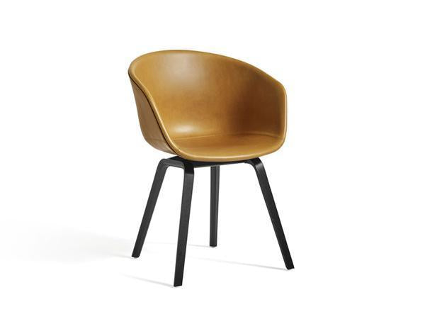 ABOUT A CHAIR - AAC 23 FULL UPHOLSTERY ARMCHAIR WOOD BASE