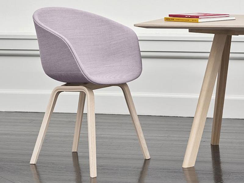 ABOUT A CHAIR - AAC 23 FULL UPHOLSTERY ARMCHAIR WOOD BASE