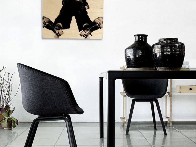 ABOUT A CHAIR - AAC 43 FULL UPHOLSTERY LOW ARMCHAIR WOOD BASE