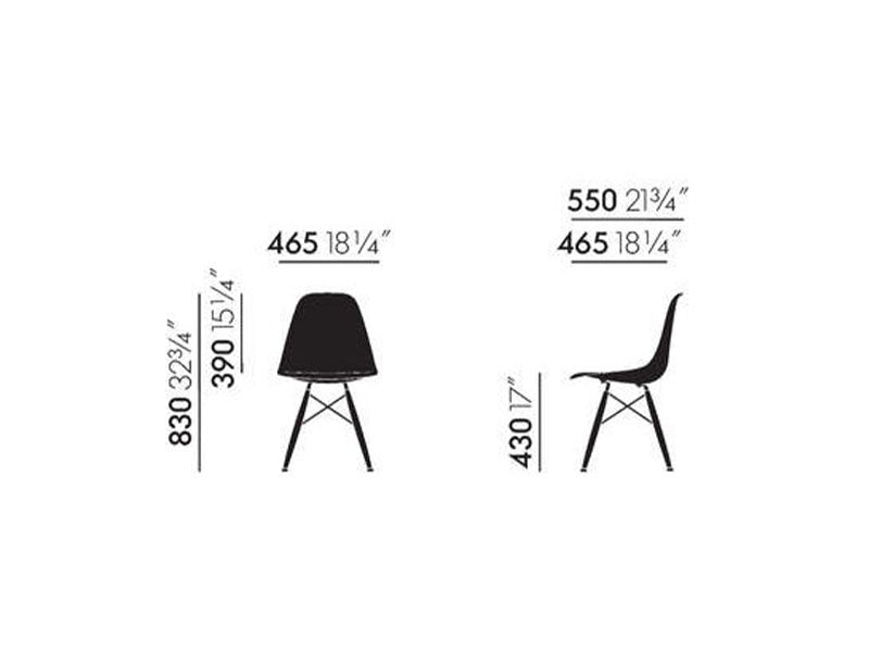 EAMES PLASTIC SIDE CHAIR DSWRE
