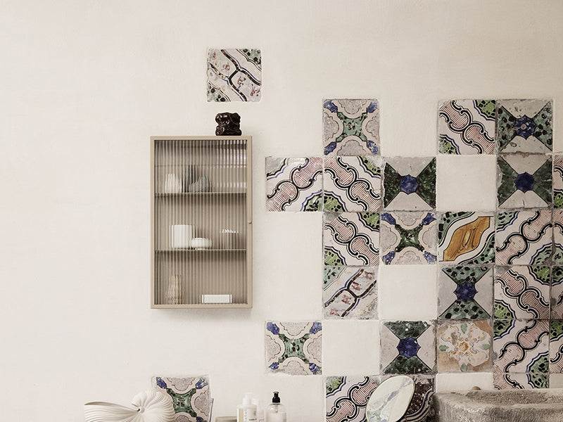 HAZE WALL CABINET - REEDED GLASS