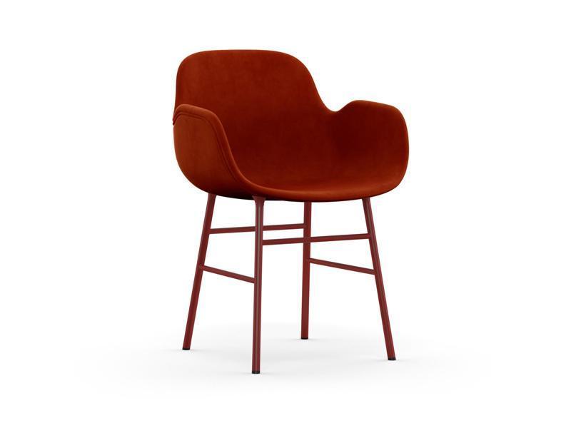 FORM ARMCHAIR STEEL BASE FULL UPHOLSTERY