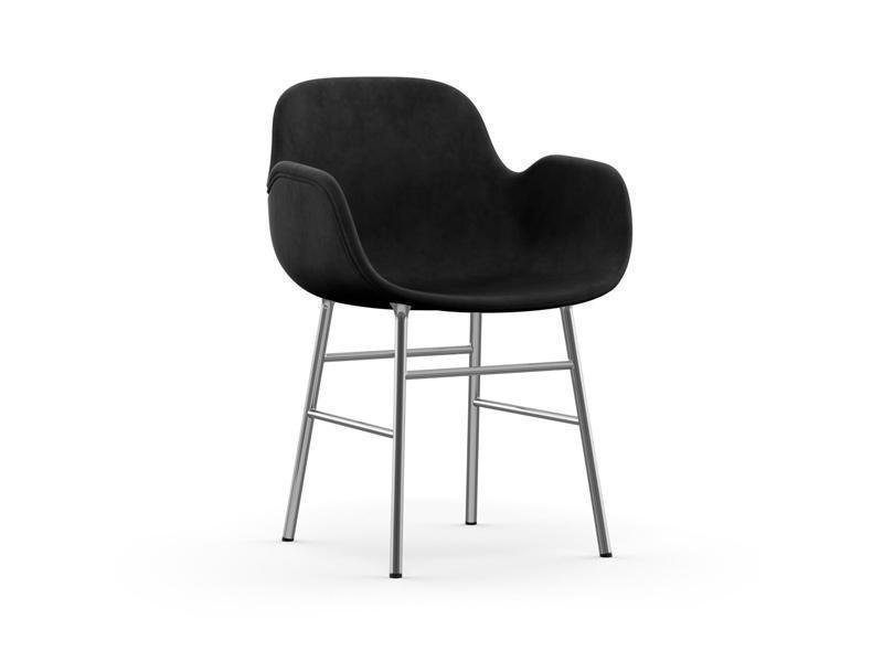 FORM ARMCHAIR STEEL BASE FULL UPHOLSTERY