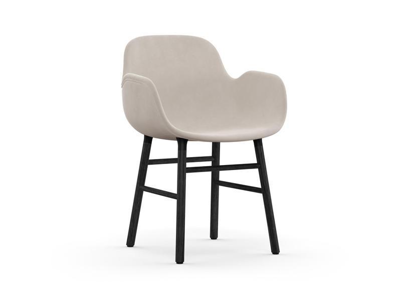 FORM ARMCHAIR WOOD BASE FULL UPHOLSTERY