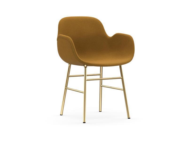 FORM ARMCHAIR STEEL BASE FULL UPHOLSTERY