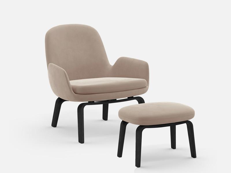 ERA LOUNGE CHAIR LOW WOOD BASE