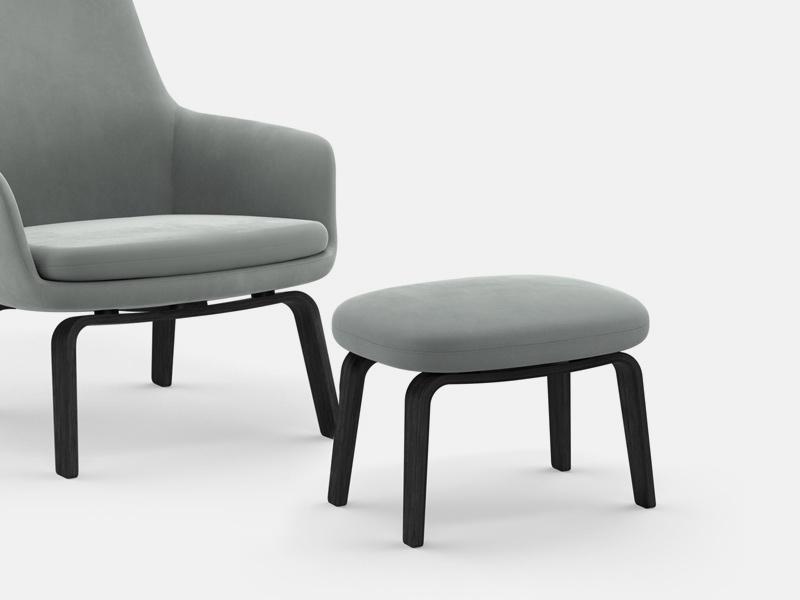 ERA FOOTSTOOL WOOD BASE