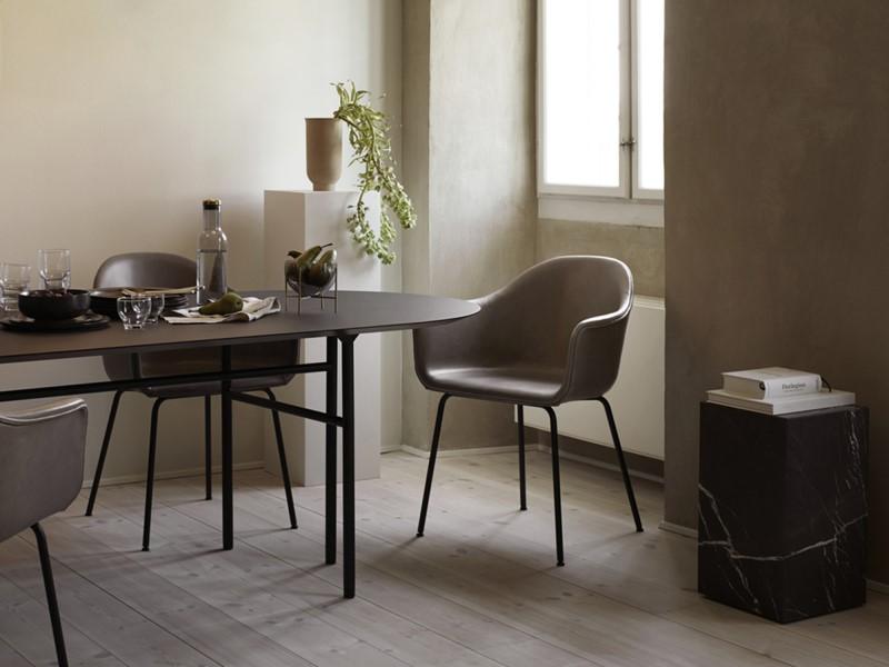 Harbour Dining Chair Steel Base Full Upholstery MENU-9341001