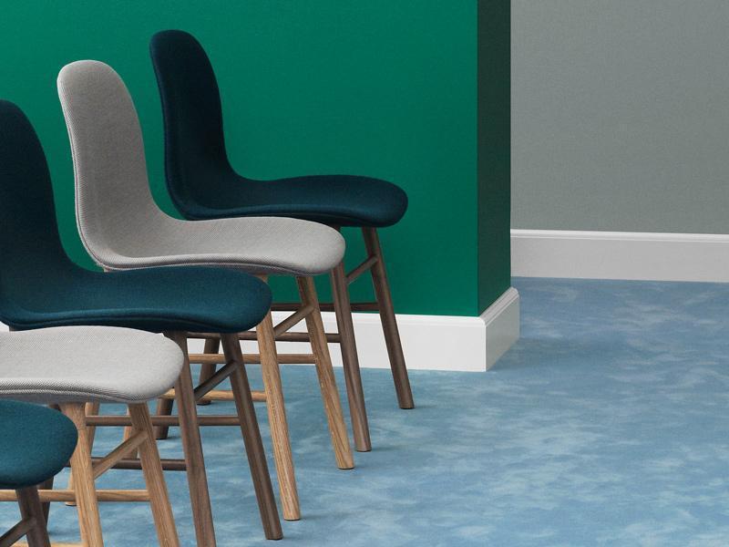 FORM CHAIR WOOD BASE FULL UPHOLSTERY