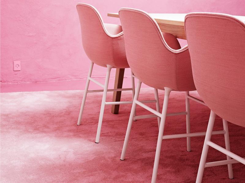 FORM ARMCHAIR STEEL BASE FULL UPHOLSTERY