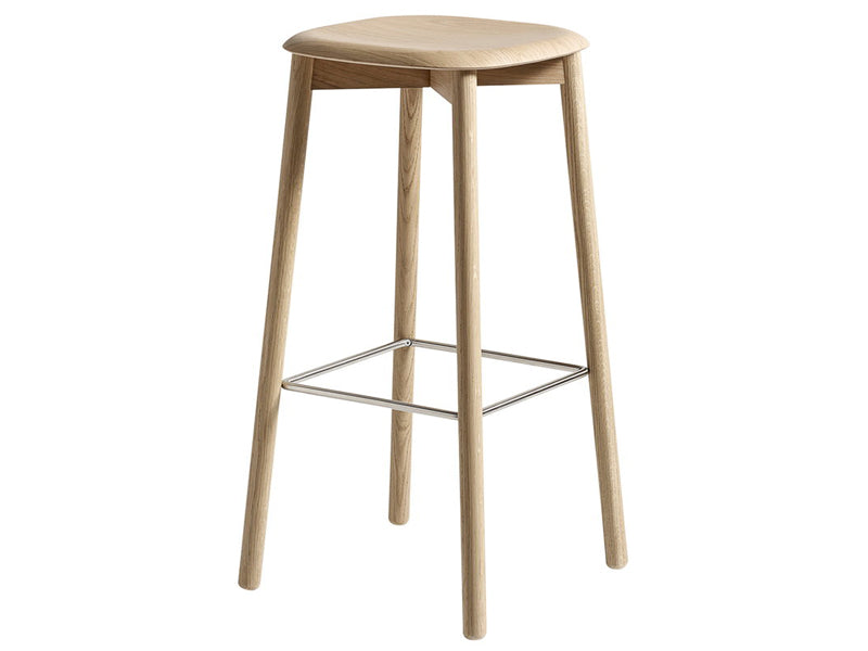 SOFT EDGE 82 BAR STOOL WOOD BASE