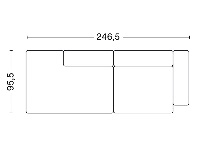 MAGS LOW ARMREST 2,5 SEATER COMBINATION 2