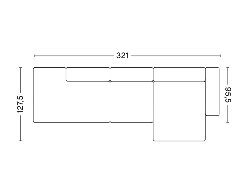 MAGS LOW ARMREST 3 SEATER COMBINATION 4