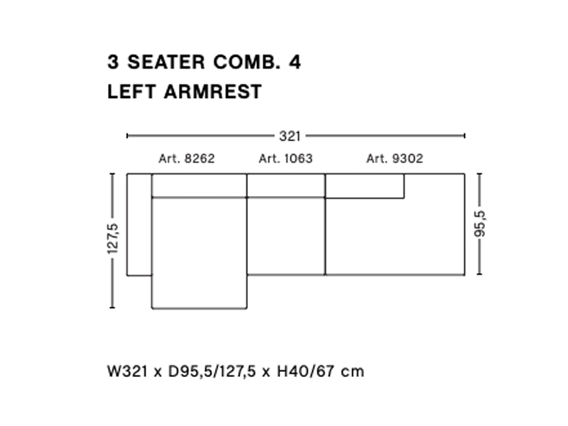 MAGS 3 SEATER COMBINATION 4