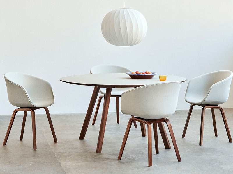 ABOUT A CHAIR - AAC 23 FULL UPHOLSTERY ARMCHAIR WOOD BASE WALNUT