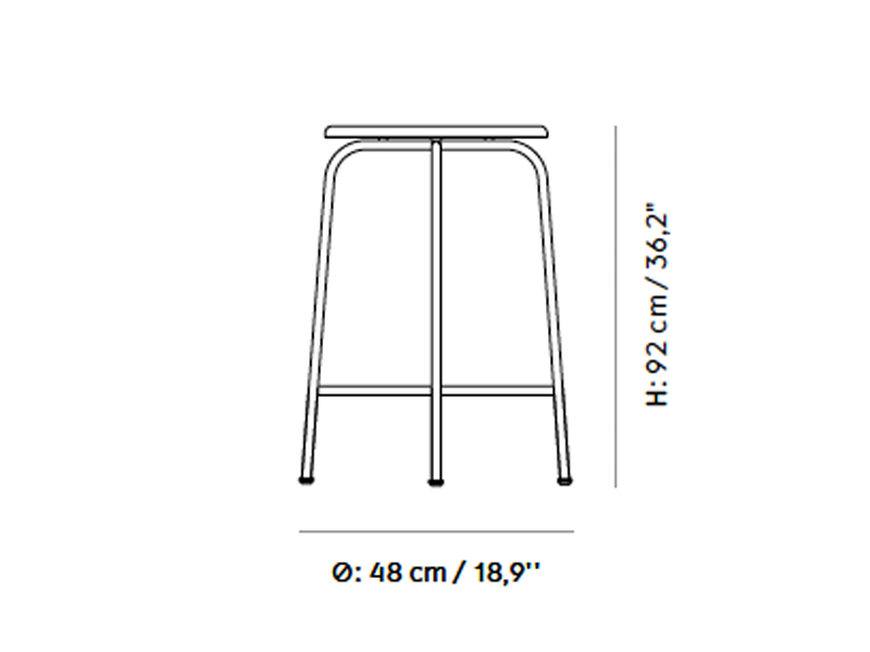 Afteroom Bar/Counter Stool MENU-9470530